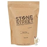 HOLIDAY EGGNOG Flavored Ground Coffee | 1 LB Bag | Freshly Roasted 100% Colombian Arabica | Premium Quality Cinnamon/Nutmeg Creamy Flavor