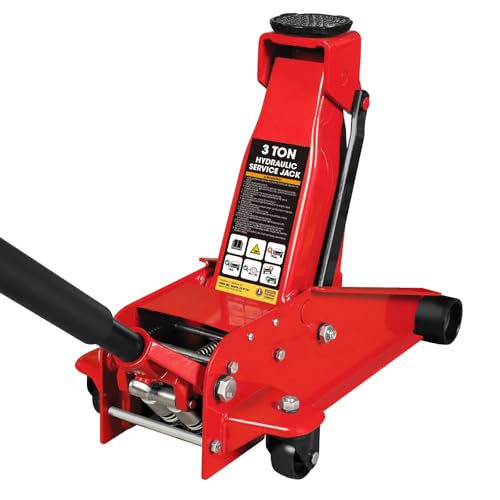 BIG RED Torin Hydraulic Floor Jack: Ultra-Lightweight with Dual Pump Quick Lift, Heavy Duty Steel, Convenient for Daily Use, 3 Ton (6,000 lbs Capacity)
