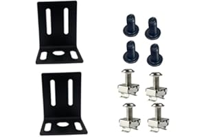 CCeCCe 1U Rack Mounting Ears Bracket Mount Kit Set Universal Hardware for Cisco Netgear Dell HP D-Link Linksys TRENDnet Buffa