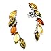 Ian and Valeri Co. Multicolor Amber Sterling Silver Spike Earrings