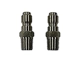 Shark Pressure Washers 89222200 Stainless Male Nipple, 1/4-Inch, 2-Pack