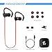 SoundPEATS Wireless Earbuds Sport In-Ear Secure Fit Bluetooth Headphones for Running with Microphone (6 Hours Play Time, Bluetooth 4.1, aptx, Sweatproof) - Q9A Red