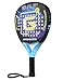 GRANDCOW Padel Racket Padel Racquet Carbon Fiber Surface with EVA Memory Flex Foam Core Diamond Shape Pop Tennis Paddle Rackets (Blue)