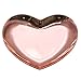 Timoo Stainless Steel Heart-Shaped Jewelry Tray, Trinket Dish for Organizing Ring, Earrings, Jewelry, Charms, Pendants (Rose Gold, 3.5’’ x 3.3’’)