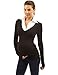 PattyBoutik Mama 2 in 1 Style Collar Long Sleeve Maternity Top (Black M)
