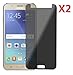 EVERMARKET Premium Privacy Tempered Glass 9H-Hardness Screen Protector Flim for Samsung Galaxy J7 - 2 Packs
