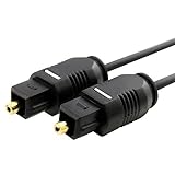 eForCity 217687 2Pk 3FT Optical Cable Digital Audio Optic Toslink Fiber