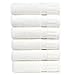 Bare Cotton Luxury Hotel & Spa Towel 100% Genuine Turkish Cotton Hand Towels, White, Piano, Set of 6
