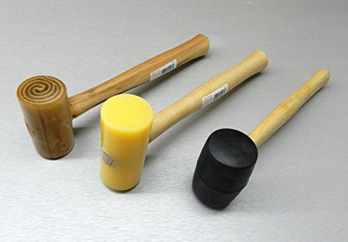 3 Mallets Rawhide Mallet Rubber & Plastic Mallet Jewelry Leather Crafts Set Of 3 (2 FRE)