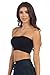 Kurve Seamless Bandeau Tube top - UV Protective Fabric, Rated UPF 50+ (Non-Padded) Made in USA, Black, Medium/Large