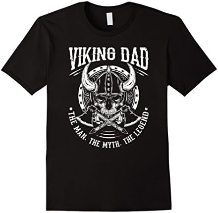 Mens Viking Dad Valhalla Shirt 2XL Black