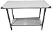 ROCKPOINT Stainless Steel Table for Prep & Work 48x24 Inches, NSF Metal Commercial Kitchen Table with Adjustable Under Shelf and Table Foot for Restaurant, Home and Hotel