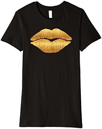 Womens Sexy Kissing Lips shirt Womens trendy graphic t shirts XL Black