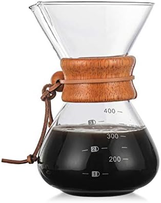 Snowair クラシックグラスハンドドリップコーヒーメーカーポットケメックススタイル400ml以上注ぐフィルター付き 買収 Snowair クラシックグラスハンドドリップコーヒーメーカーポットケメックススタイル400ml以上注ぐフィルター付き 買収