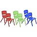 Amazon Basics 12 Inch School Classroom Stack Resin Chair, Assorted Color, 6-Pack