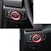 JOIN-WIT Headlight Switch Knob Cover Ring Trim for Ford F150 XLT 2016 2017 & Mustang 2015 2016 (Red)