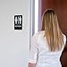 USA Made - Men's and Women's Restroom Signs ADA-Compliant Bathroom Door Signs for Offices, Businesses, and Restaurants, Black, Blue, Grey and Taupe/Tan Colors (Black Unisex)