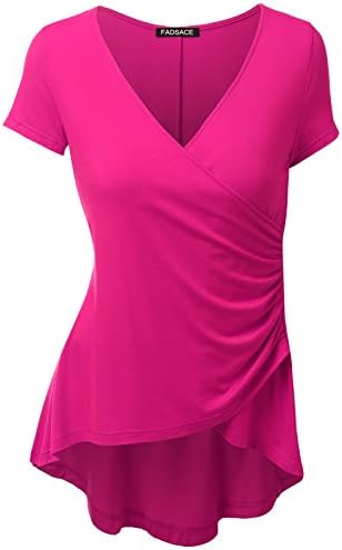 Fadsace Women's Deep V-Neck T-Shirt Swing Tunic Tops