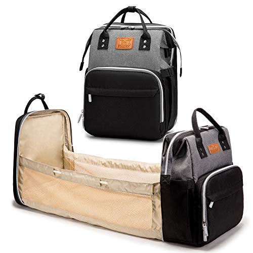 Diaper Bag Backpack with Portable Bed for Baby, MultiPurpose