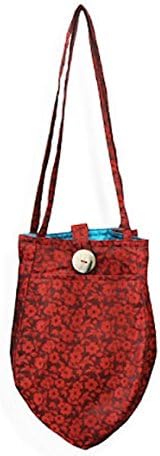 Lantern Moon Maya Floral Knitting Project Bag Red Flower