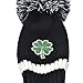 Lolji Decorations St. Patricks Day Gift Original Green Clover Embroidered Always Lucky Knitted Golf headcovers for 460cc Driver Wood POM POM Head Club Covers for Taylormade Callaway Titleist Ping