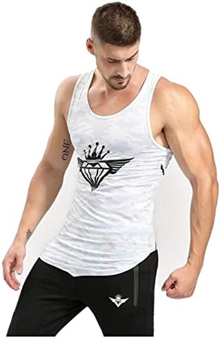 KORKSLORES Men Muscle Fitness Gym Stringer Tank Tops Bodybuilding Sleeveless Shirts Puls Size