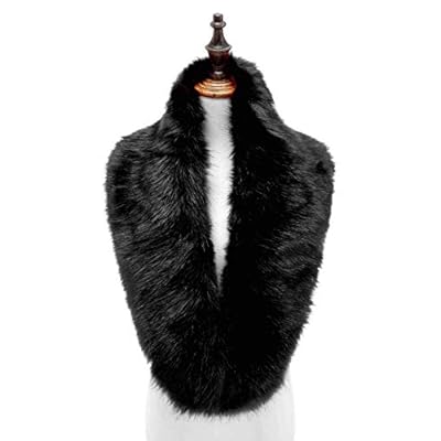 Changuan Extra Large Women's Faux Fur Collar Warmer Scarf Wrap for Winter Coat Changuan Extra Large Women's Faux Fur Collar Warmer Scarf Wrap for Winter Coat