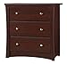 Storkcraft Crescent 3 Drawer Dresser (Espresso) – Baby and Kids Bedroom Organizer, Nursery Chest, Storage Dresser With Drawers, Universal Design