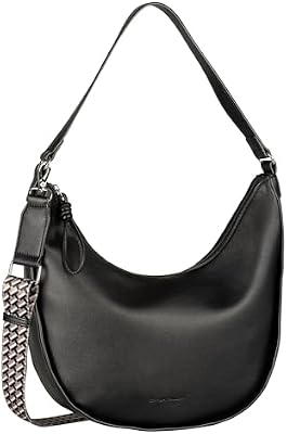 Tatiana Damen Umhängetasche Handtasche Camera Bag Mittelgroß Schwarz