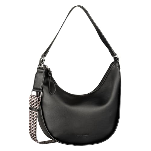 Tatiana Damen Umhängetasche Handtasche Camera Bag Mittelgroß Schwarz