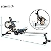 MGIZLJJ Rowing Machines, Rowing Machine,Magnetic Tension System,8 Levels Tension Knob,Adjustment Easy Space Saving,LED…