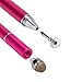 H&T(TM) Second Generation Fine Point Stylus with Two Tip [2 in 1] for Ipad, Ipad Air, Ipad Mini, Iphone, Samsung Galaxy, Nexus, Lg G Pad, HTC and Other Touch Screen Devices (Rosered)