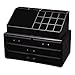 Vencer Jewelry and Makeup Storage Display Boxes (1 Top 4 Drawers) Cosmetic Organizer Black,VMO-002