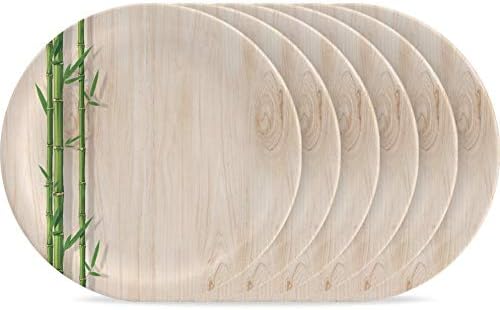 Servewell 6 pc Rnd Buffet Plate Set - Bamboo Delite