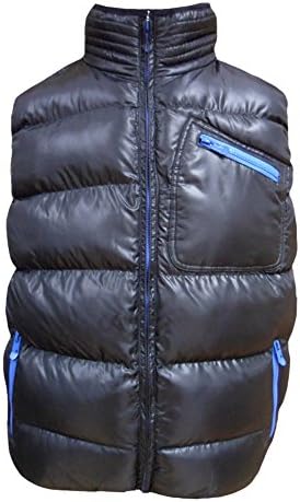 Souled Out Men's Mj Pilot Padded Bodywarmer/Gilet Sleeveless Jacket Large Black