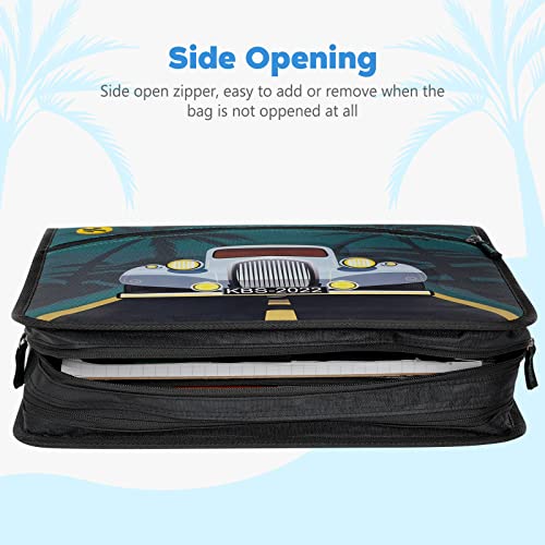 Kinbashi 3Inch Car Zipper Binder, Round Ring Binder with Expanding