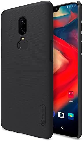 OnePlus 6 Case, OnePlus 6 Back Cover,OPDENK - Nillkin Frosted Matte Shield Hard Cover Skin Shell Case Back Cover + LCD Screen Protector for OnePlus 6 (Black)