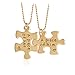 Meiligo Fashion 2 Pcs Couples Gift Alloy A piece of her A piece of him Letter Puzzle Dog Tag Necklace Key Chain Square Matching Engraved Heart Letter Necklace Set