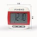PINGKO Portable LCD Digital Multi Pedometer Calorie Counter Walking Step Distance Pedometer with Clock - Red