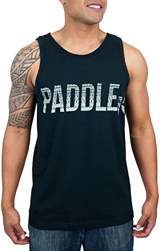 KIALOA Paddles Men's Paddle Tank Top, Cotton/Poly Blend, X Large - Black
