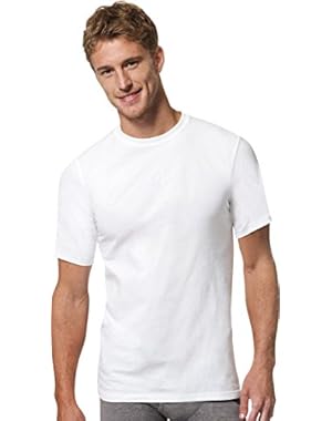 Men's 3-Pack Tagless Crew Neck T-Shirt (XX-Large Tall, White)
