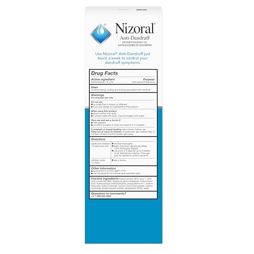 NIZORAL ANTI-DANDRUFF SHAMPOO WITH 1% KETOCONAZOLE, 14 FL OZ, FRESH SCENT, ANTI FUNGAL SHAMPOO