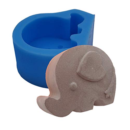 Cute Elephant Silicone Soap Mold Candle Scented Wax Gypsum Mould Food Grade Choclate Cake Jelly Silicone Molds Decorating Crafts Mold
