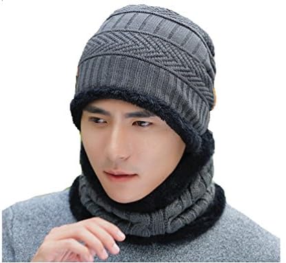 2点セットであったか Thanksmile ニット帽 一部予約 ネックウォーマー セット メンズニット帽子 説明書付き ニット帽セット 防寒帽子