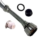 Kitchen Sink Faucet 360 ° Aerator ABS Brushed Nickel Chrome Single Handle Sprayer For Cold and Hot Water (Sliver）