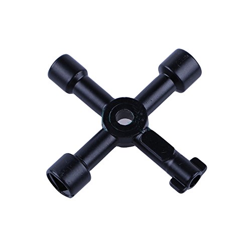 Hysagtek Four-Way Utility Key Service Cross Key for Opening Water Electricity Gas Cabinets Radiator Cupboard Train Elevator