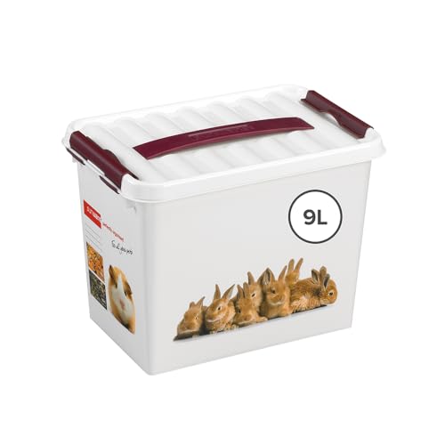 Sunware Q-line Boite Croquette Animaux 9L – 30x20x22cm – Empilable – Boite Croquettes Chien