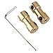 BQLZR Golden 2mm x 2mm Brass Joint RC Aircraft Motor Shaft Coupling Adapter Connector Pack of 2