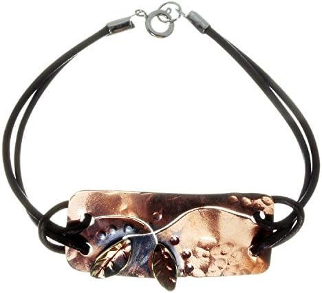 Sincerely Sarah Handcrafted Sculptural Geometric Copper Vines Corded Bracelet