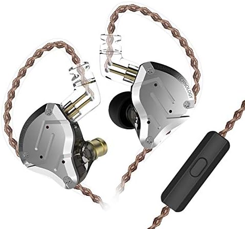 KZ ZS10 PRO 4BA+1DD Balanced Armature Dynamic High Frenquency Unit HiFi Monitor in Ear Earphones ZS10 Upgrade Version 3.5mm Plug Headphone (with Mic, Black)